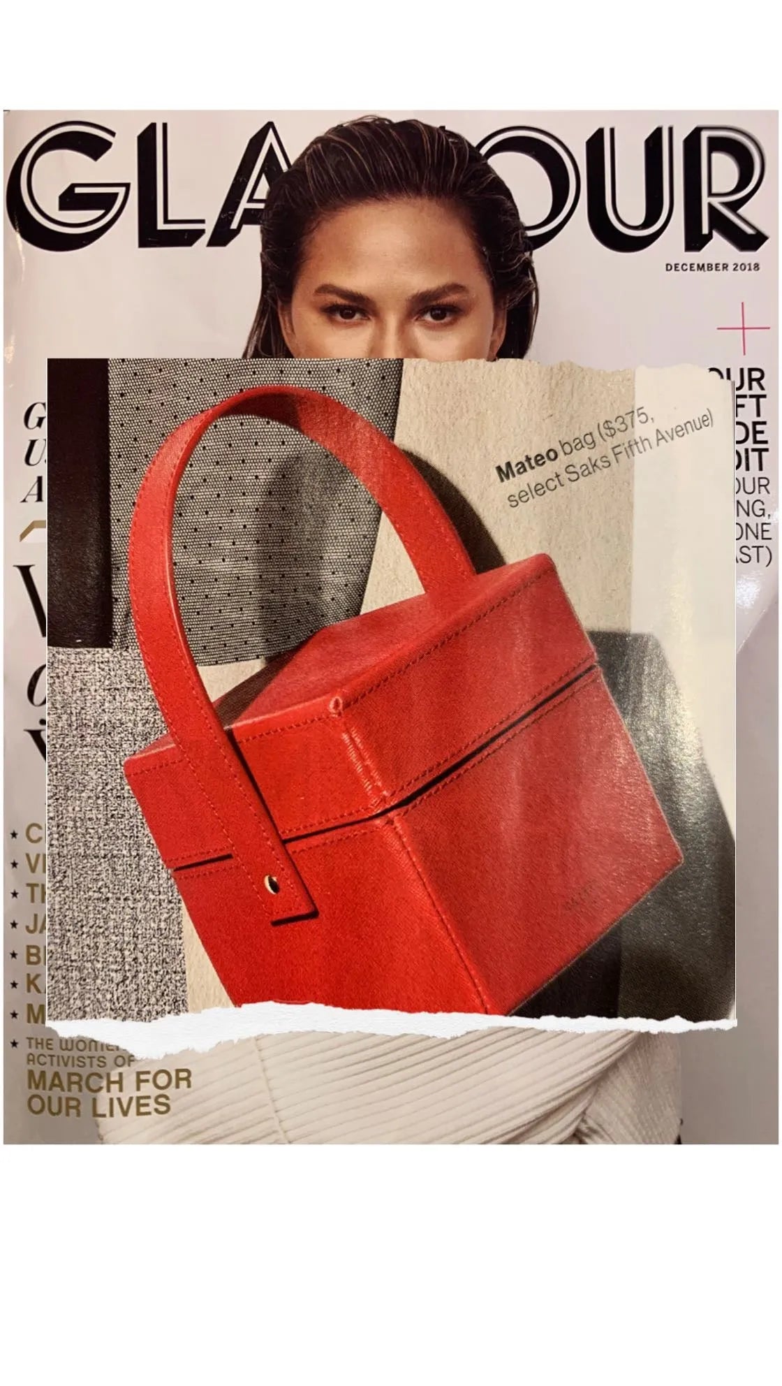 Catherine Box Bag In Glamour Magazine – MATEO