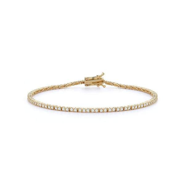 Pulseira de tênis com diamante de 14 quilates