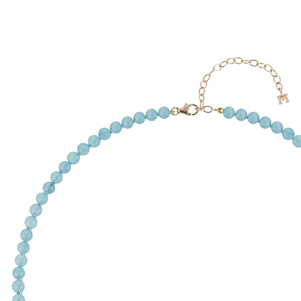 Aquamarine Beaded Choker