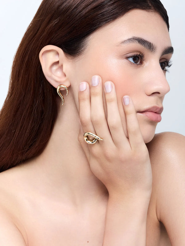 14kt Swoosh EarringsMATEO Jewelry New York