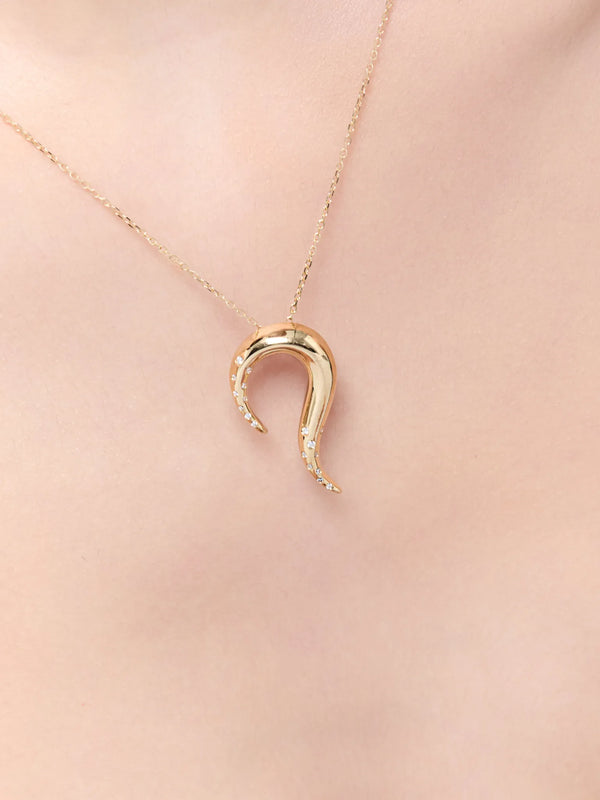 14kt Swoosh NecklaceMATEO Jewelry New York