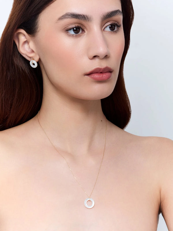 14kt Mother of Pearl Donut NecklaceMATEO Jewelry New York
