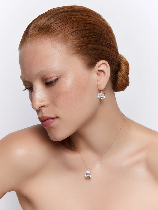 14kt Asscher Cut White Topaz NecklaceMATEO Jewelry New York