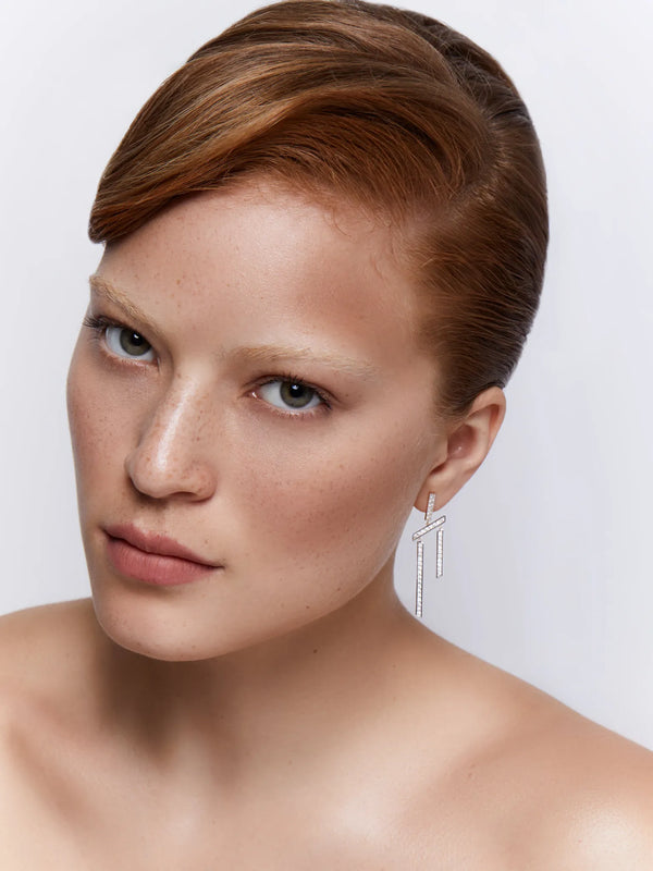 14kt Slanted Twin Bar EarringsMATEO Jewelry New York