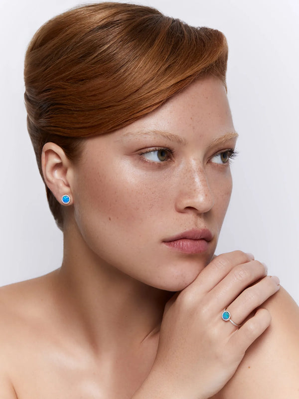 14kt Opal and Diamond StudsMATEO Jewelry New York