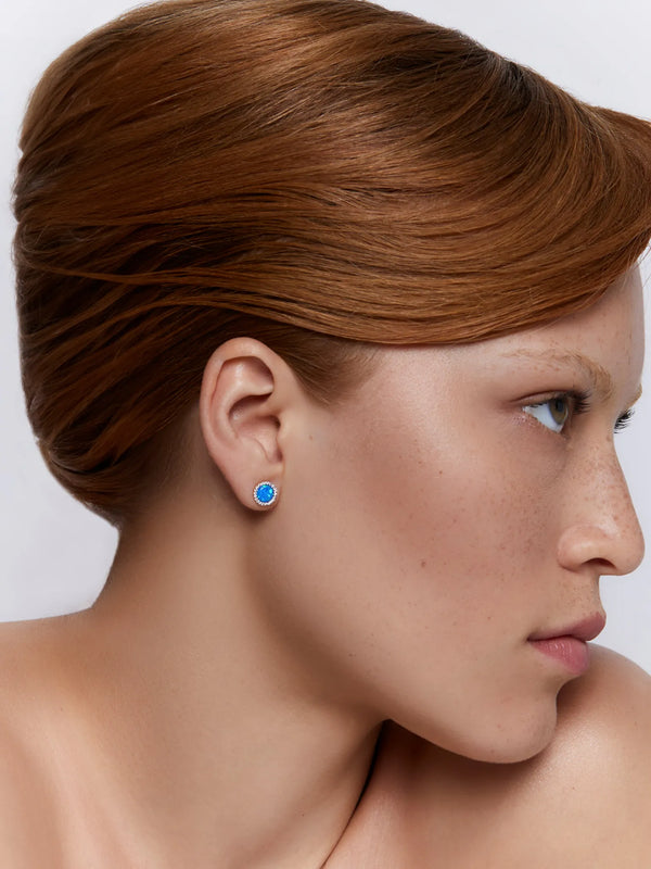 14kt Opal and Diamond StudsMATEO Jewelry New York