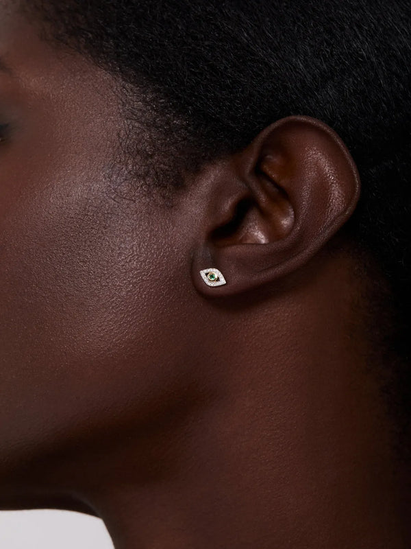 14kt Emerald Evil Eye StudsMATEO Jewelry New York