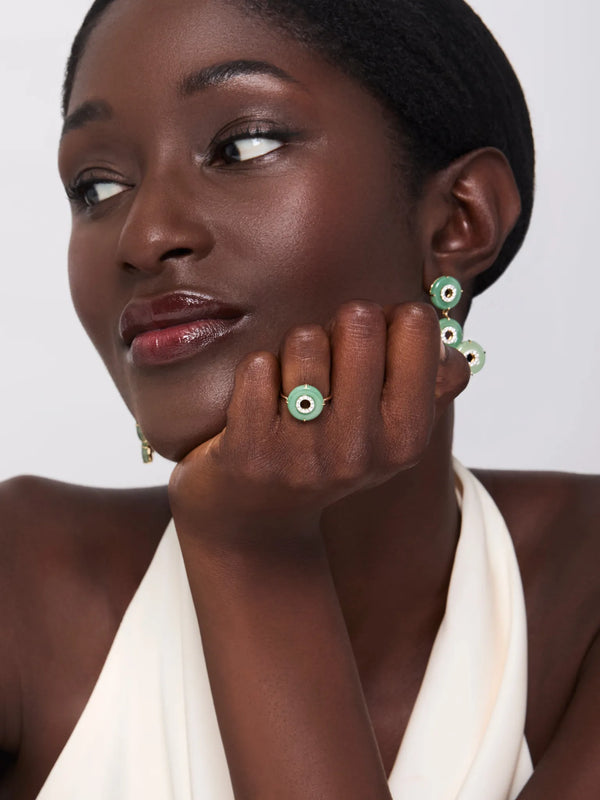 14kt Jade and Diamond Donut RingMATEO Jewelry New York