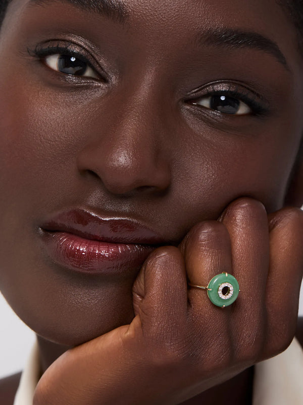 14kt Jade and Diamond Donut RingMATEO Jewelry New York