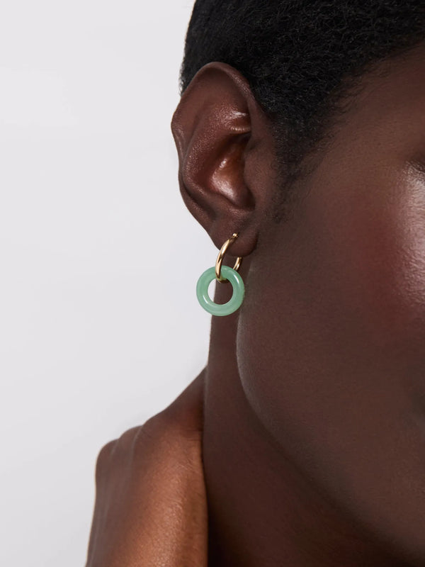 14kt Jade Donut HoopsMATEO Jewelry New York