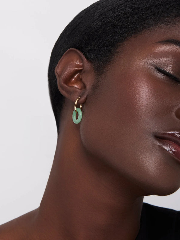 14kt Jade Donut HoopsMATEO Jewelry New York