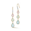 Bezeled Tiered Gemstone Earrings