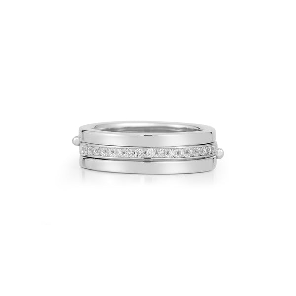 Center Diamond Row Accordion Ring