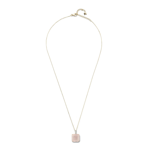 14kt Asscher Cut Pink Topaz Necklace