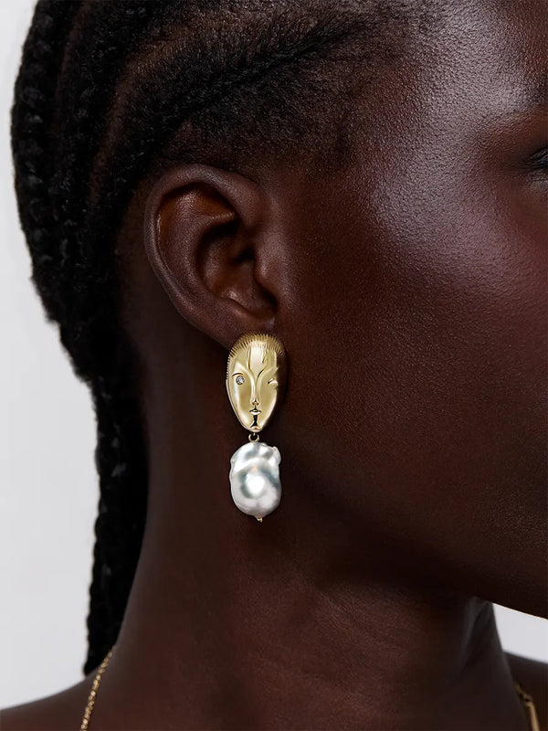 14kt Eve Baroque Pearl EarringsMATEO Jewelry New York