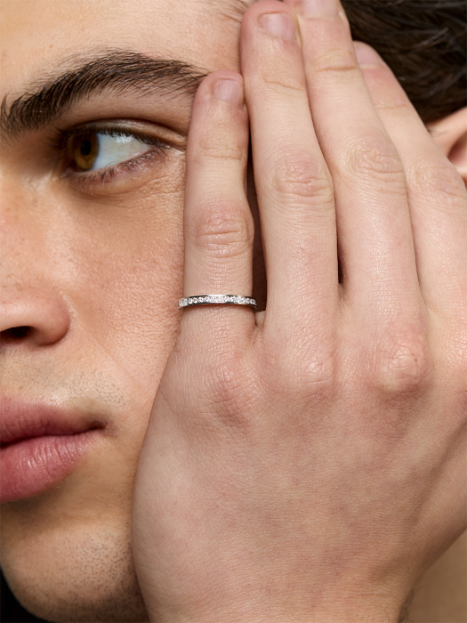 Platinum Channel Diamond Eternity Band