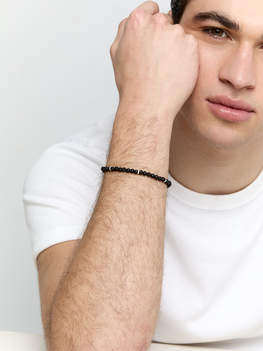 Hex Nut Lava Rock Bracelet