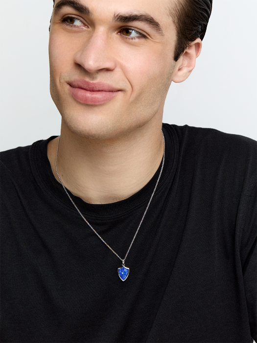 Lapis Shield Necklace