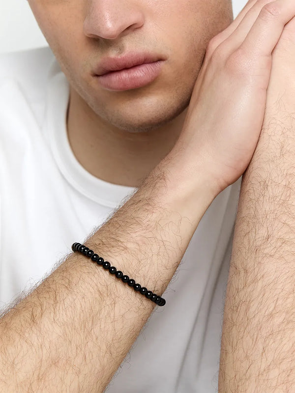 4mm Onyx Beaded BraceletMATEO Jewelry New York