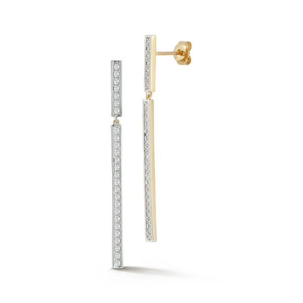 14kt Diamond Bar Drop EarringsMATEO Jewelry New York
