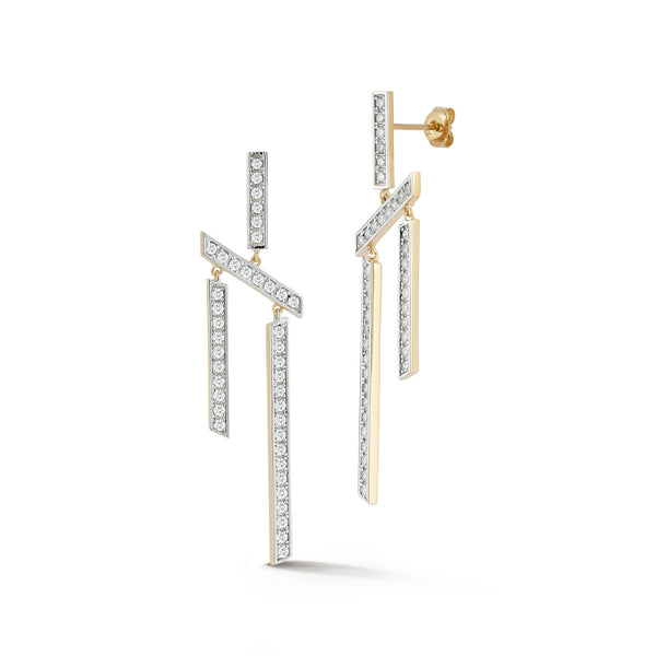 Slanted Twin Bar Earrings