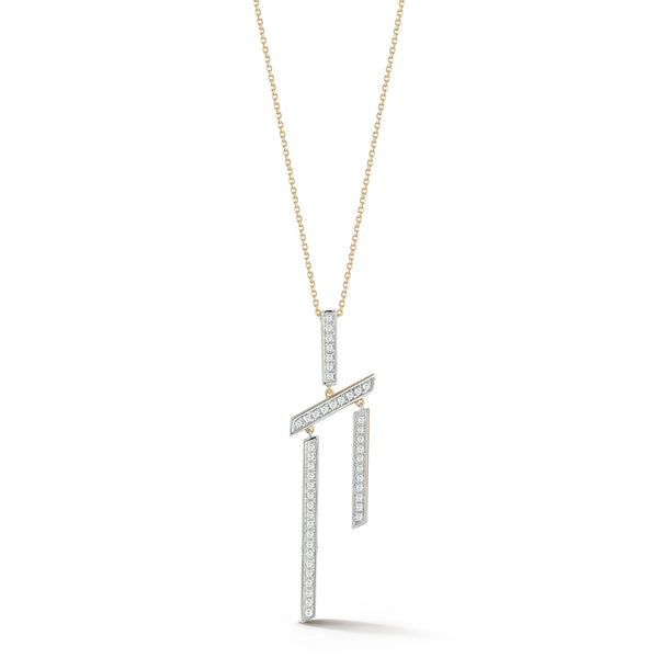 Slanted Twin Bar Necklace