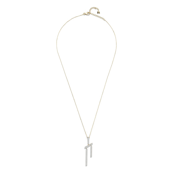 Slanted Twin Bar Necklace