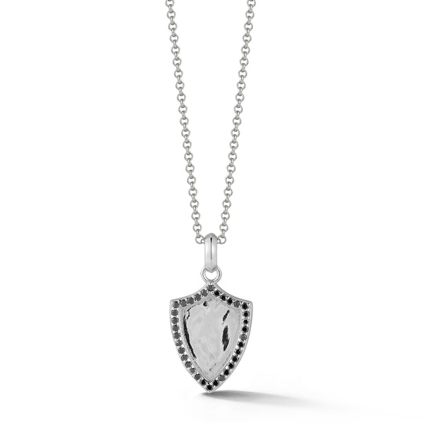 Black Diamond Shield Necklace
