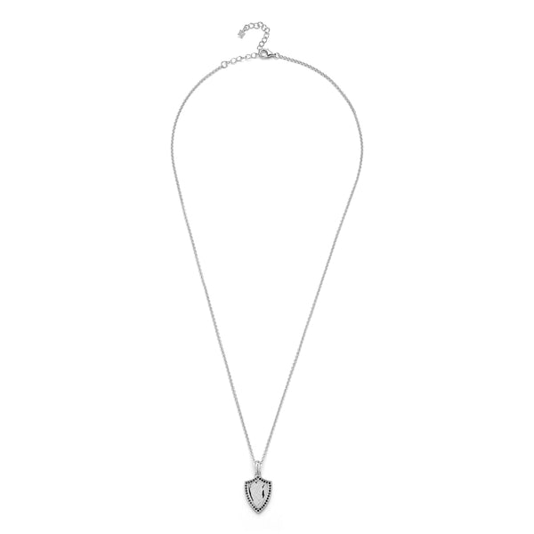Black Diamond Shield Necklace