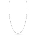 Black Enamel Station Chain Necklace