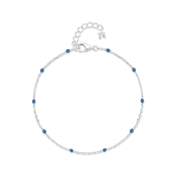 Blue Enamel Station Chain BraceletMATEO Jewelry New York