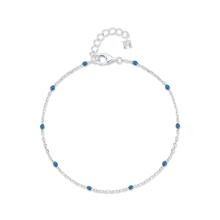 Blue Enamel Station Chain BraceletMATEO Jewelry New York