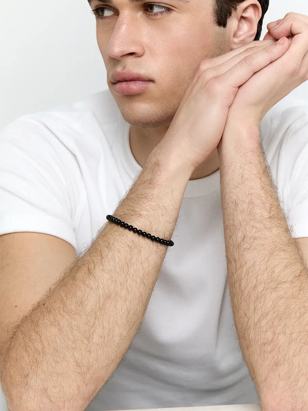 4mm Onyx Beaded BraceletMATEO Jewelry New York