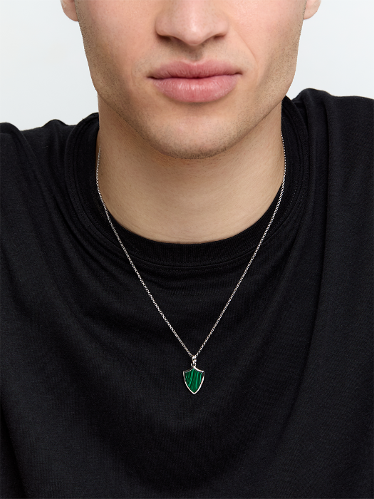 Malachite Shield Necklace
