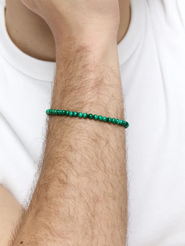 4mm Malachite Beaded BraceletMATEO Jewelry New York