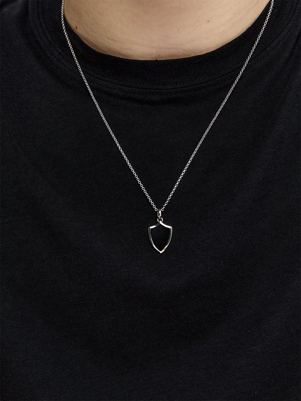 Onyx Shield NecklaceMATEO Jewelry New York