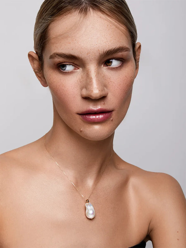 14kt Baroque Pearl NecklaceMATEO Jewelry New York