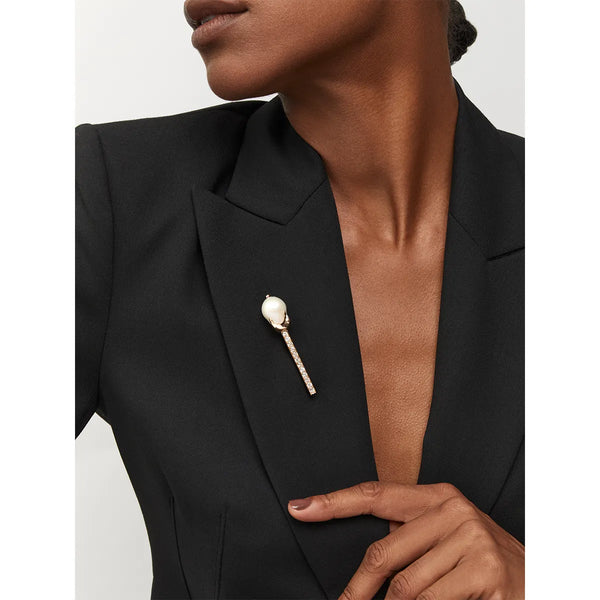 14kt Baroque Pearl Scepter BroochMATEO Jewelry New York