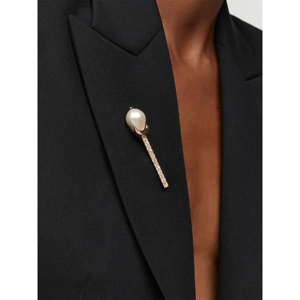 14kt Baroque Pearl Scepter BroochMATEO Jewelry New York