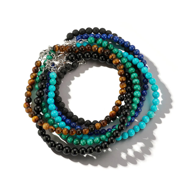 4mm Onyx Beaded BraceletMATEO Jewelry New York