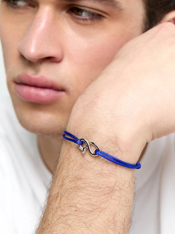 Bent Nail on Blue Nylon BraceletMATEO Jewelry New York