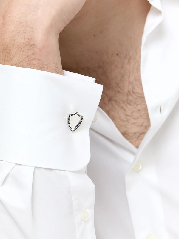 Black Diamond Shield CufflinksMATEO Jewelry New York
