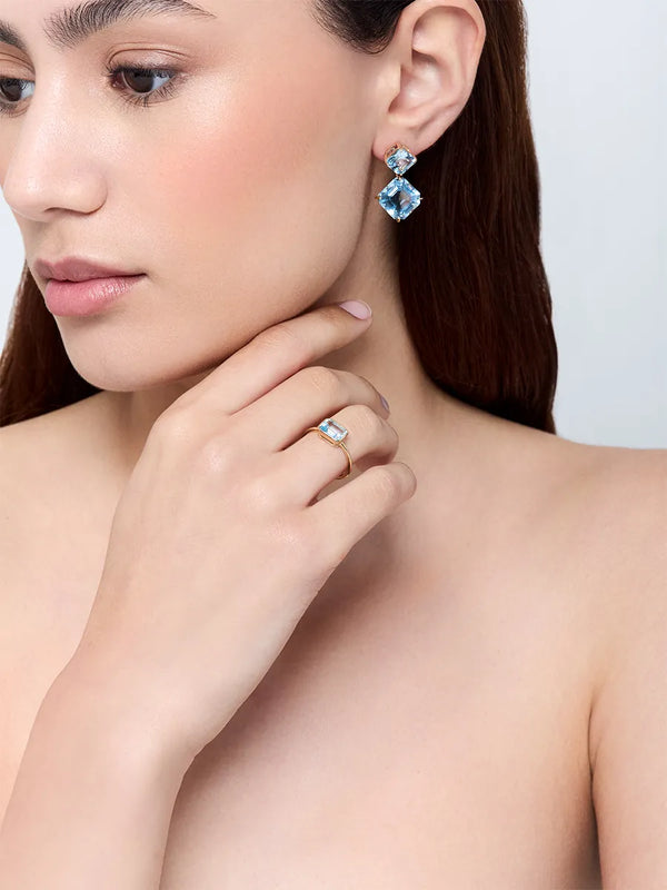 14kt Blue Topaz Bezel RingMATEO Jewelry New York