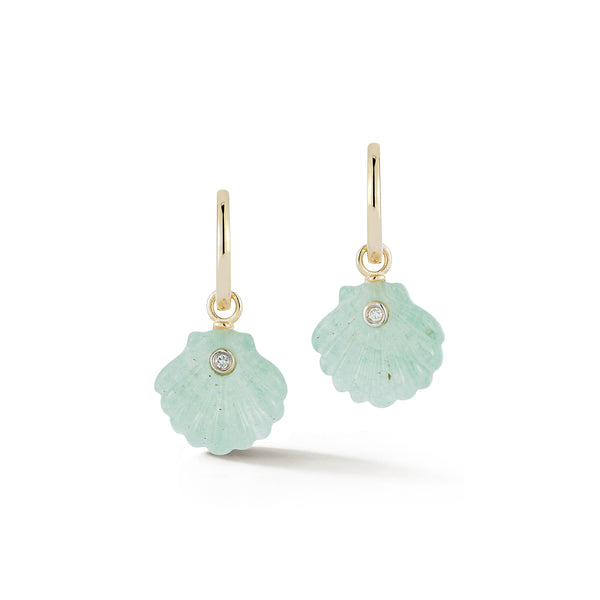 Carved Jade Venus Drop Earrings