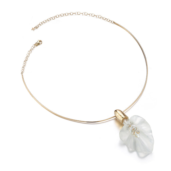 Calla Lily Pearl and Diamond Choker