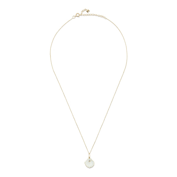 Carved Mother of Pearl Venus Necklace