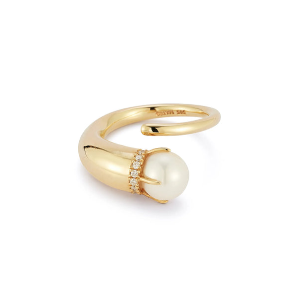 14kt Pearl Cornucopia RingMATEO Jewelry New York