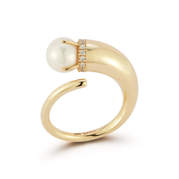 14kt Pearl Cornucopia RingMATEO Jewelry New York