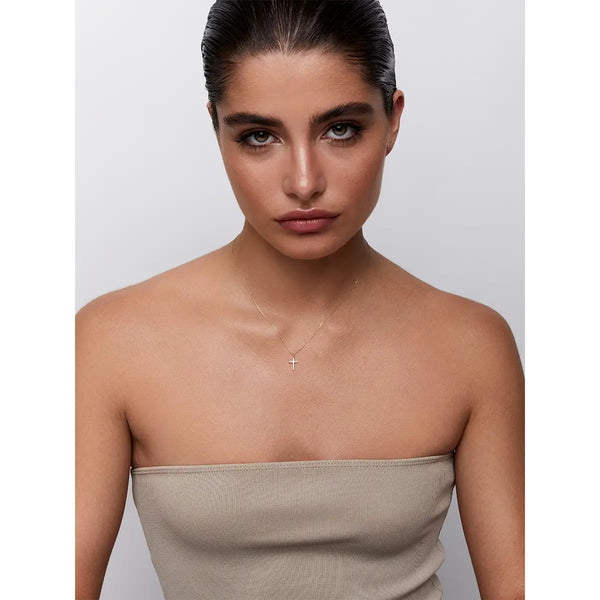 Small Diamond Cross Necklace