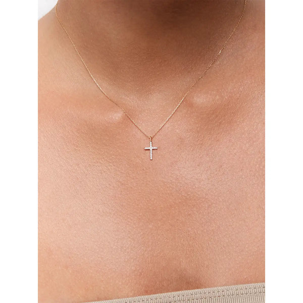 Small Diamond Cross Necklace